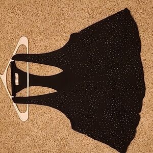 Shula, size L, Black bead-studded racerback tank top